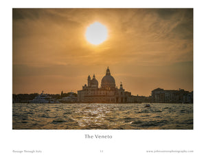 Photograph of sunset over Venice Italy
